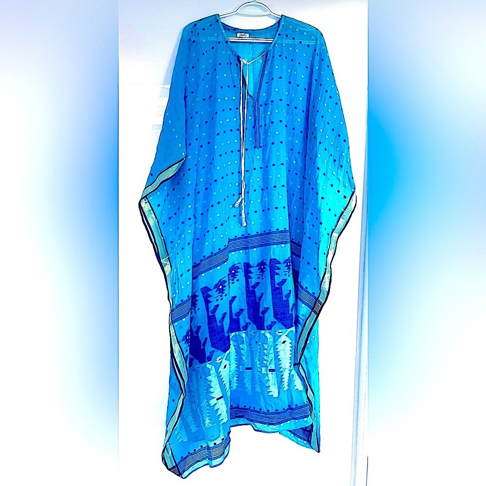 Joshi Nandita Joshi Turquoise  Cotton Caftan - India